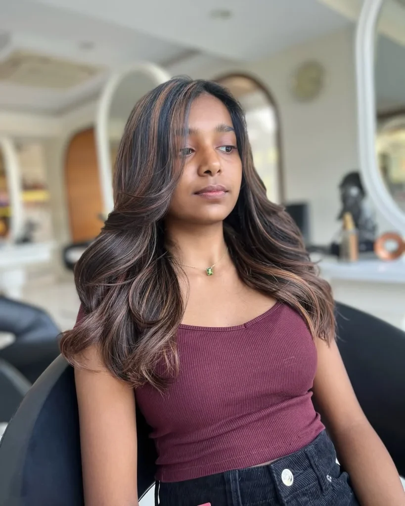 Dark Brown Hair With Caramel