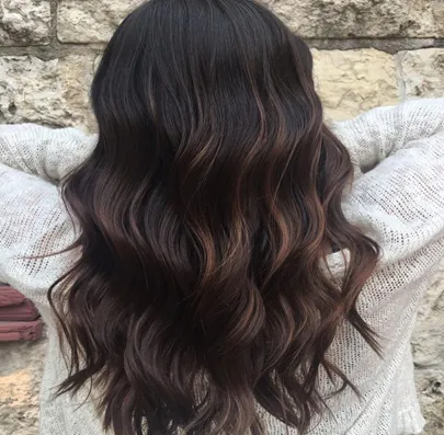 Dark Brown Hair With Chocolate Highlights