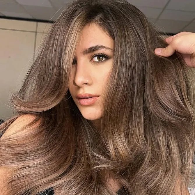 . Dark Brown Hair With Platinum Accents