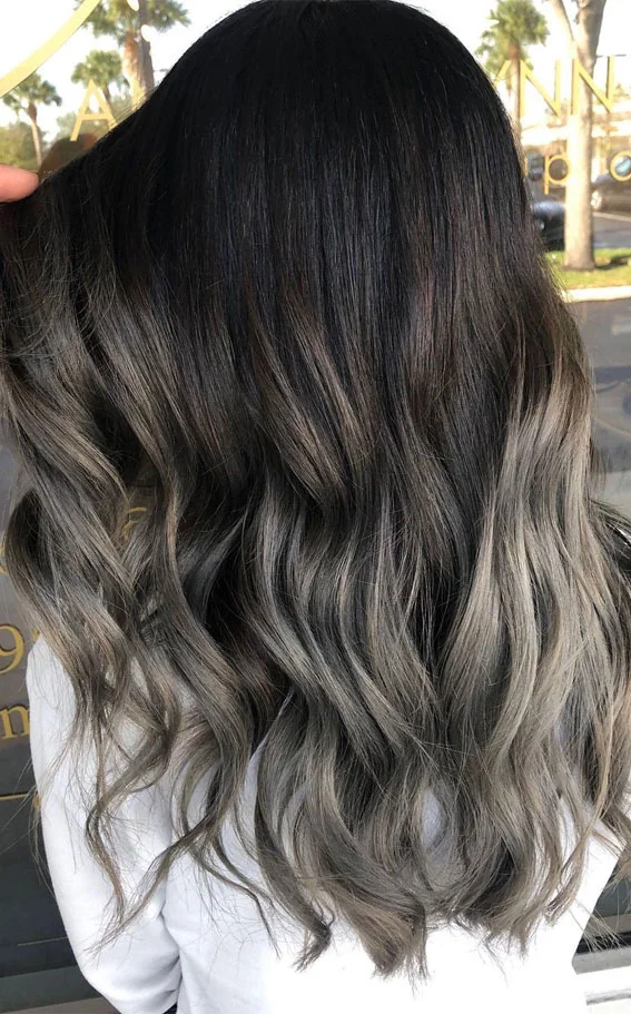 Dark Brown Hair With Smoky Highlights