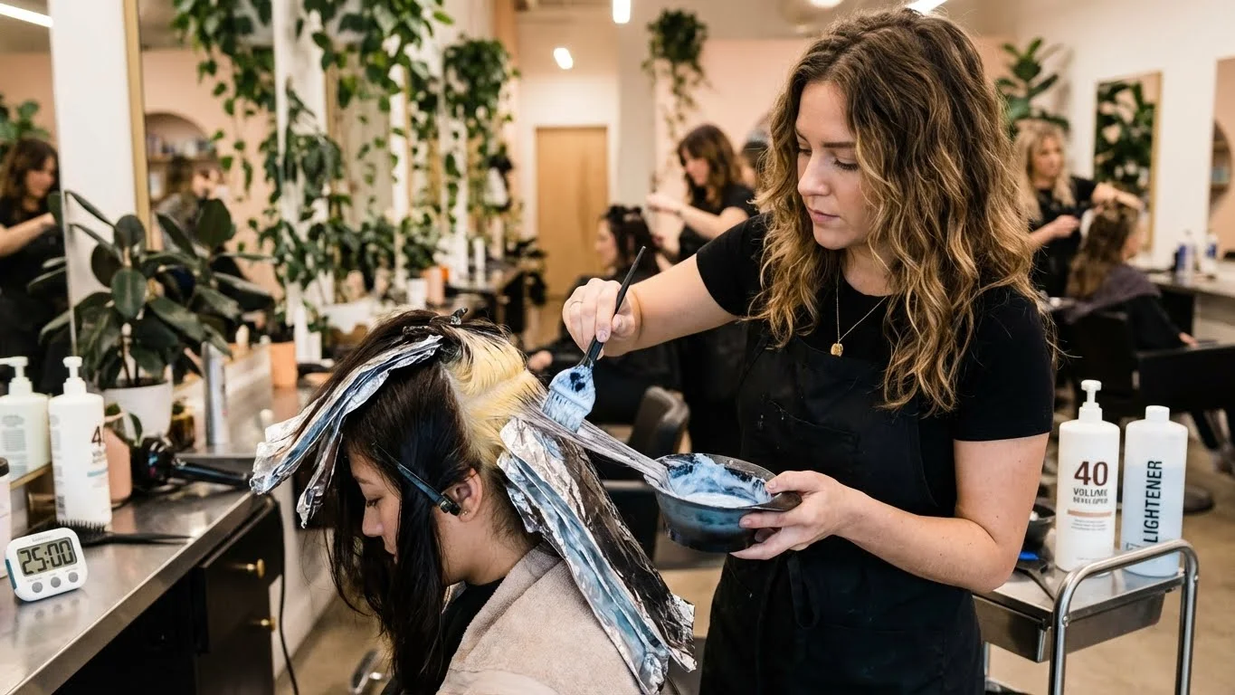 how long to leave bleach on hair 40 vol