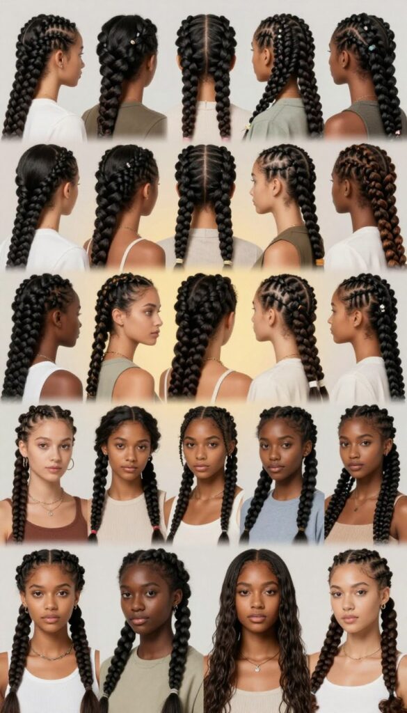 20 quick braids for black hair