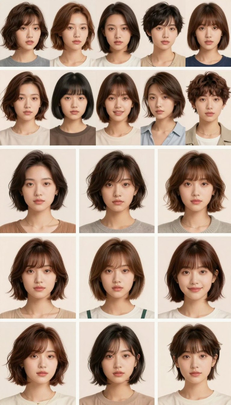 20 short hairstyles for chubby faces