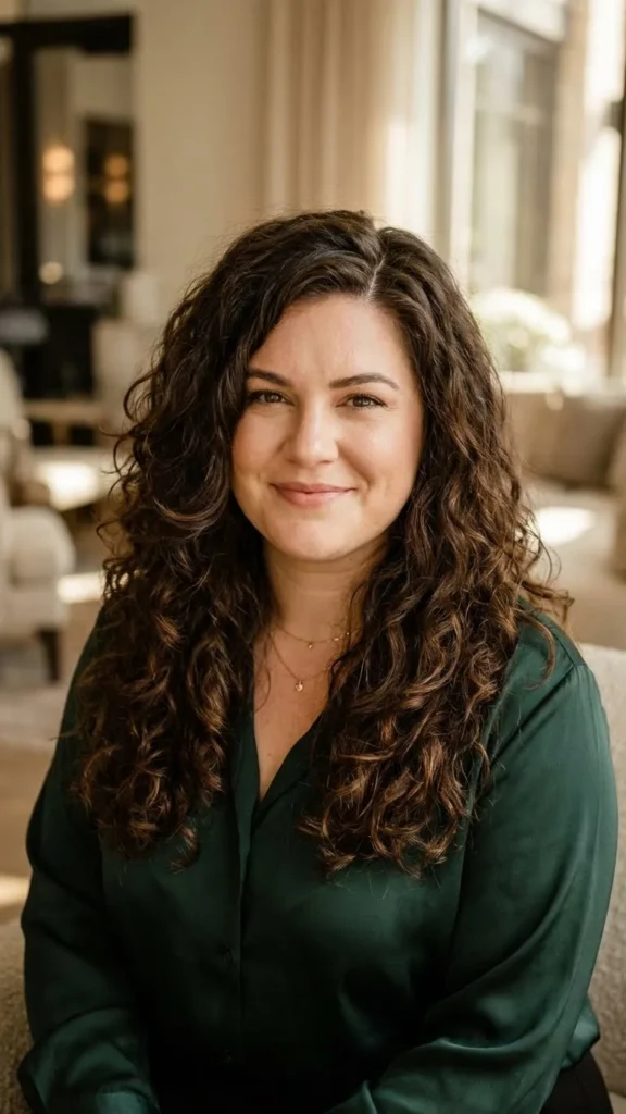 Long Curly Layers With Part