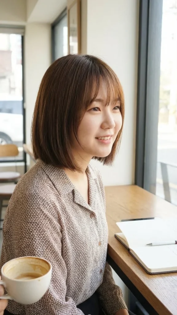  Side Swept Bangs Bob