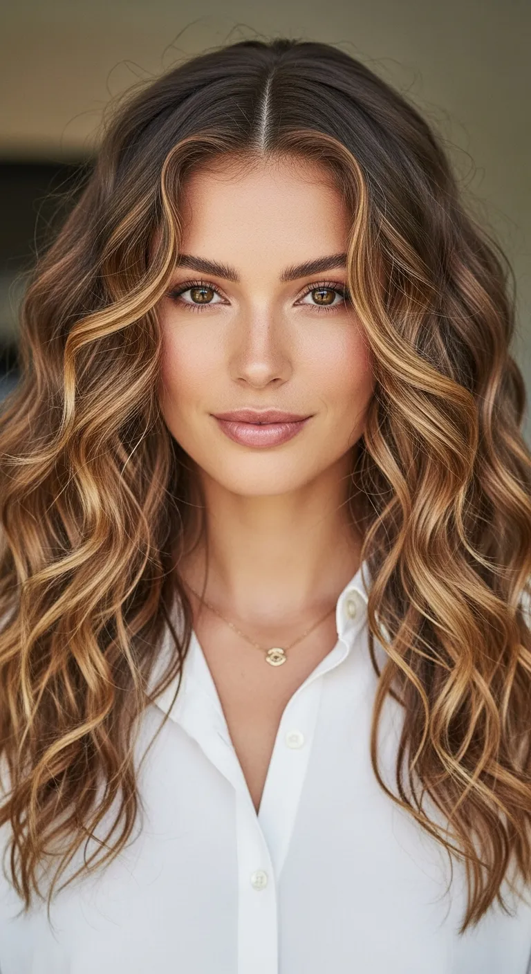 2. Defined Ringlets with a Center Part