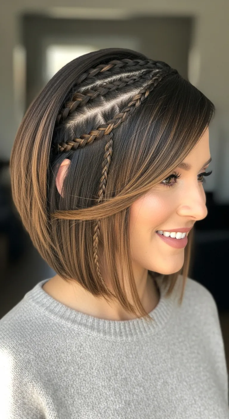 23. The Braided Bob: A Touch of Femininity
