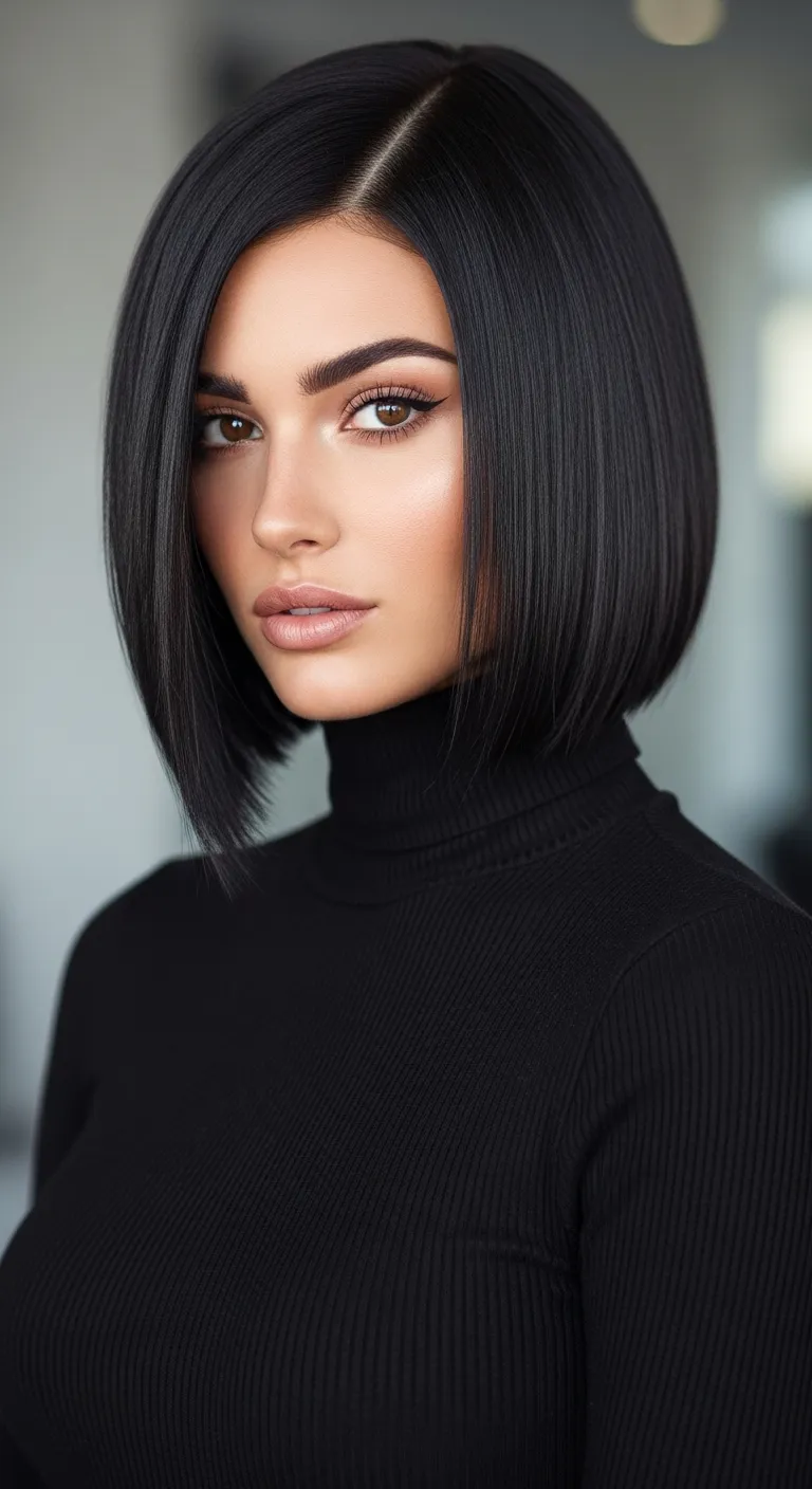 7. The Sleek and Straight Bob: Polished Professionalism