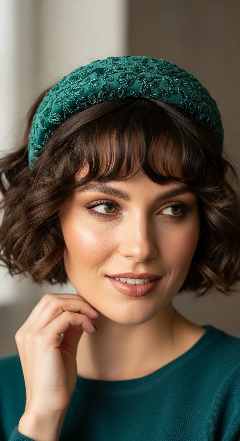 Curly Bob with a Headband