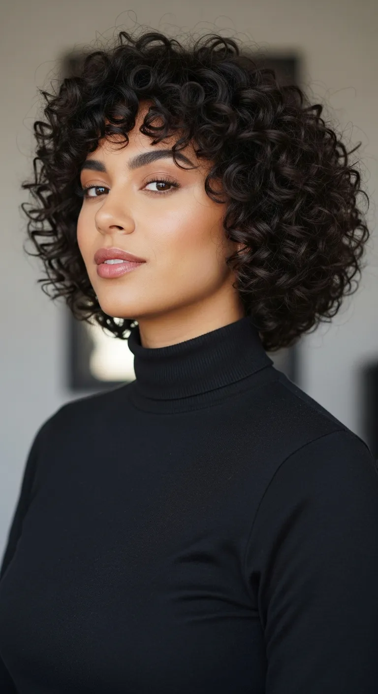 Curly Bob with Defined Curls