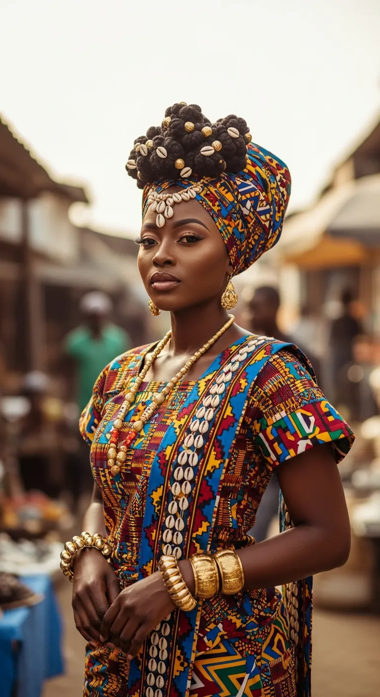 17. Bantu Knots with Curls: Cultural Pride