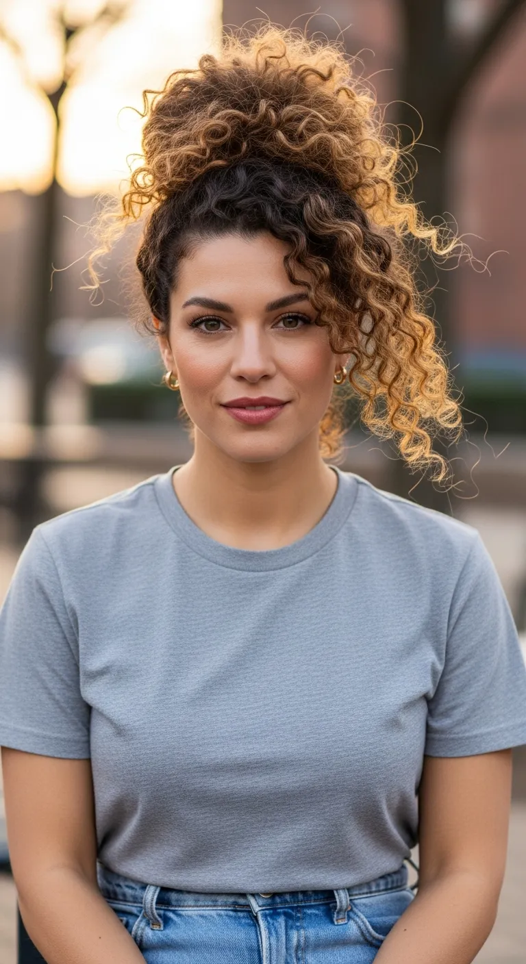 20. Textured Top Knot: Casual and Cool