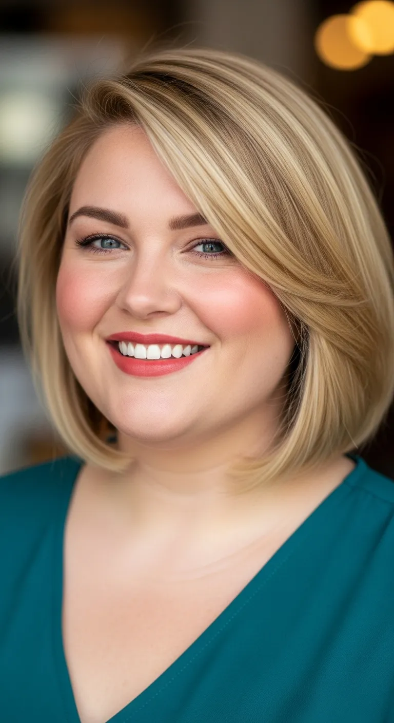 1. The Classic Blonde Bob with Subtle Layers