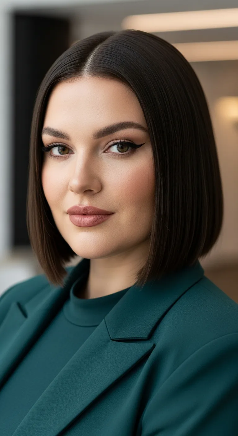 7. The Sleek and Straight Chin-Length Bob