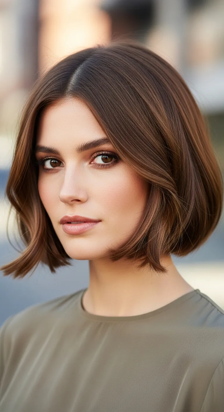 11. The Blunt Bob with Soft Waves: Understated Chic