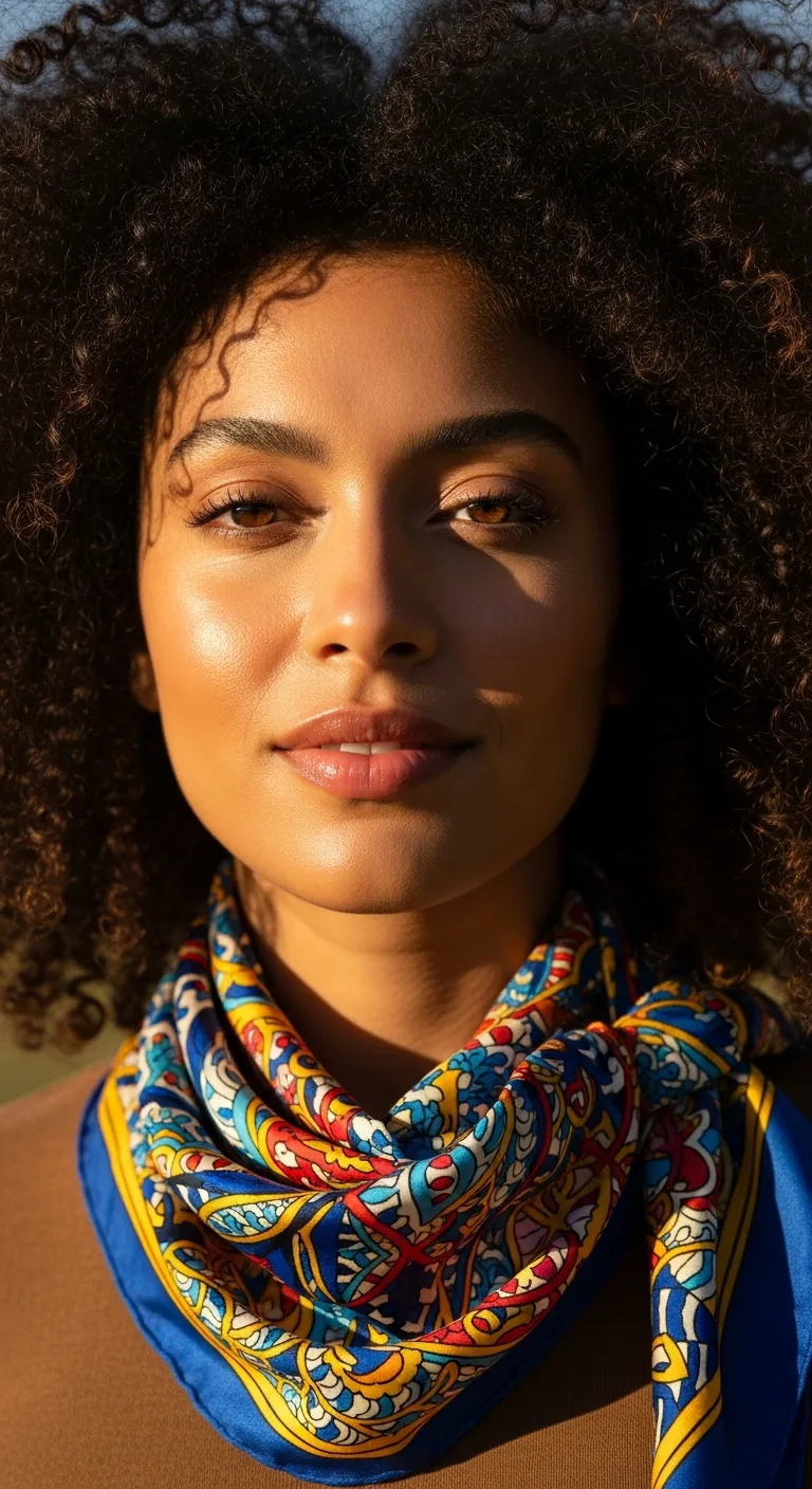 20. Natural Hair with a Statement Accessory