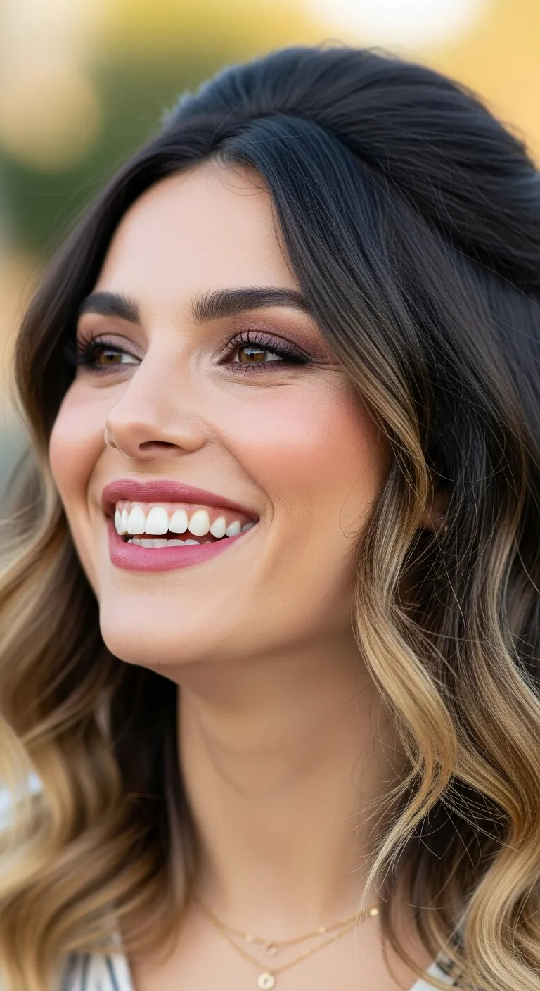 13. Dark Roots with Lighter Ends: Creating Depth