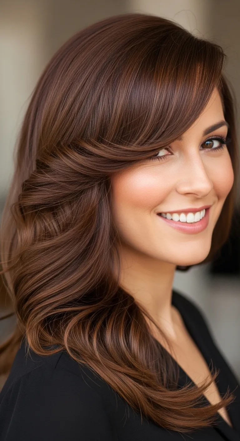 15. Deep Side Part with Volume: Asymmetry is Key