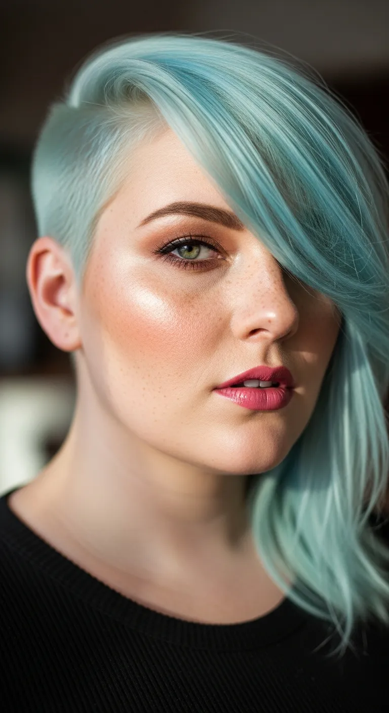 13. Icy Blue: A Cool and Edgy Choice