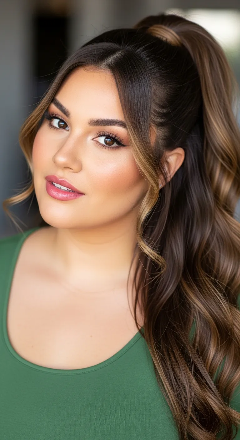 10. High Ponytail with Volume at the Crown