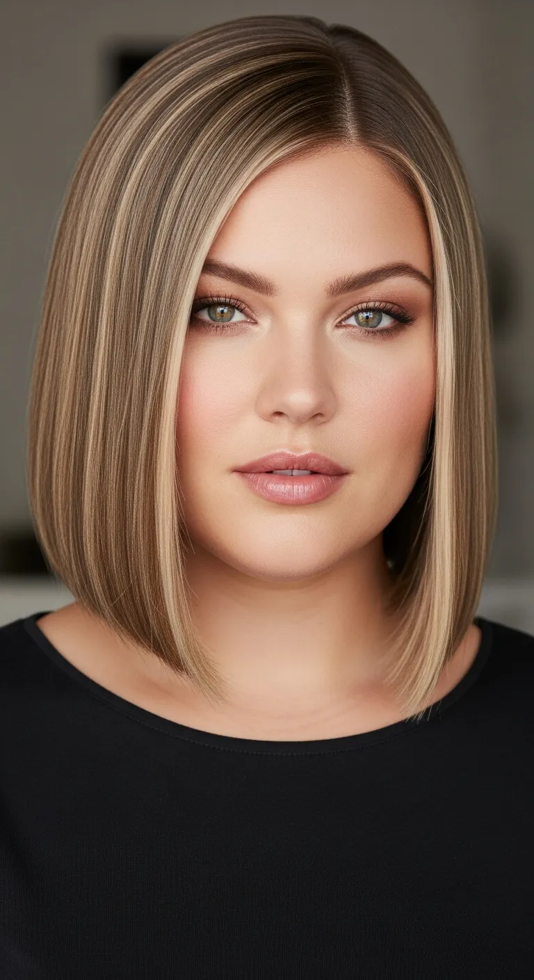 11. Angled Bob with Subtle Highlights