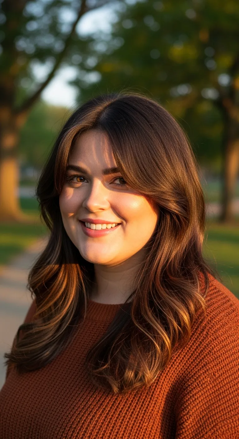 13. Long and Layered with Curtain Bangs