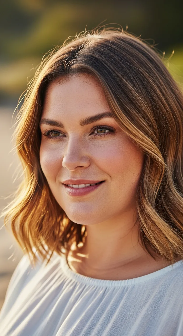 23. Shoulder-Length with Beach Waves