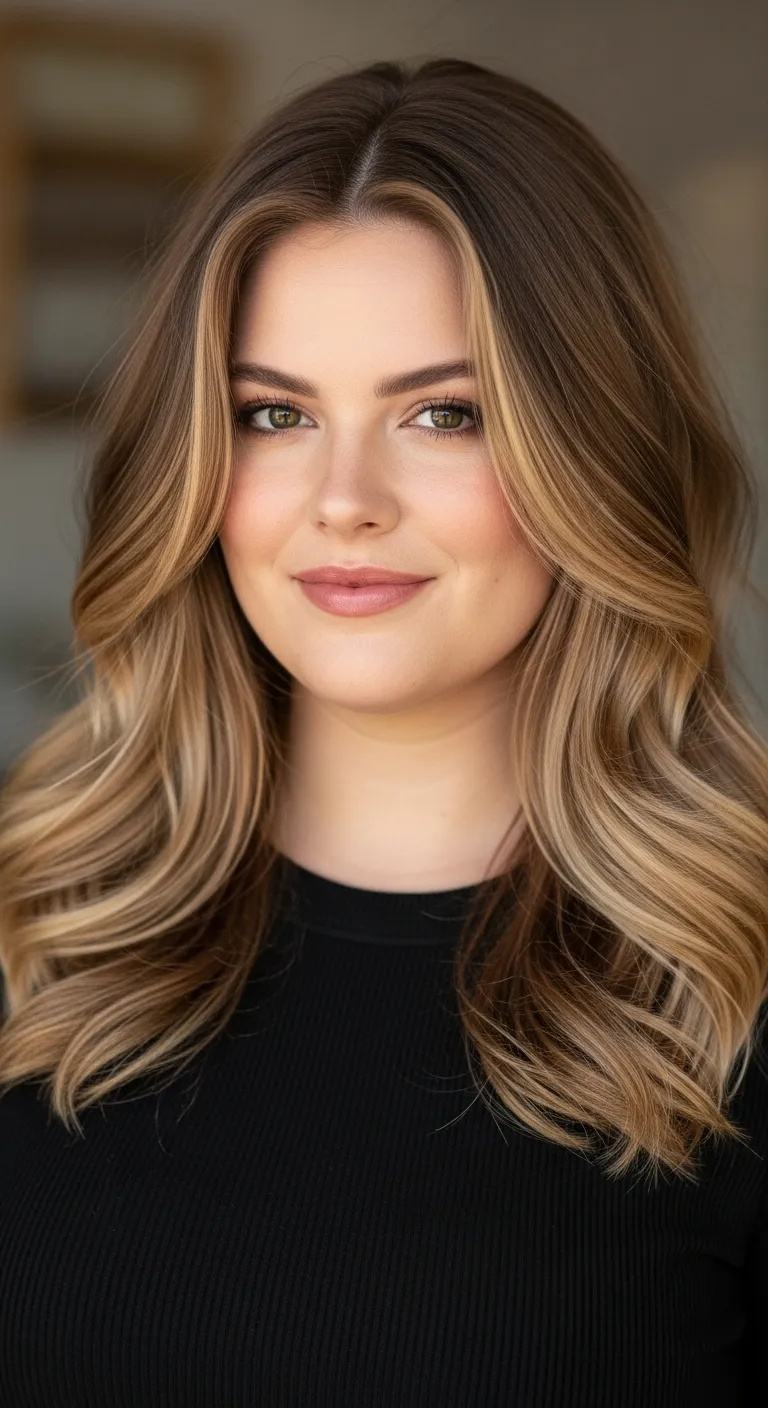 25. Long Hair with Face-Framing Balayage