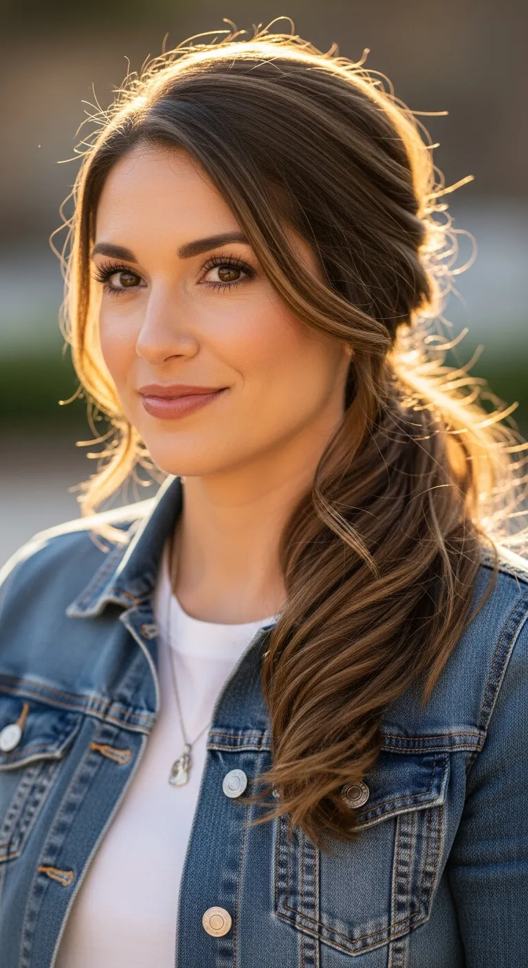 17. Low Side Ponytail