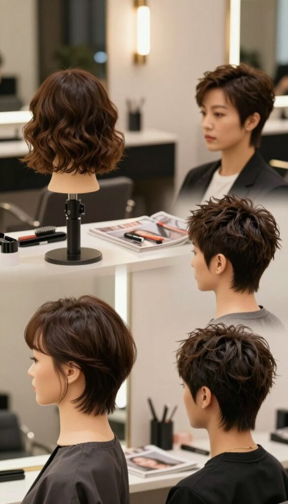 celebrity short hairstyles for thick hair