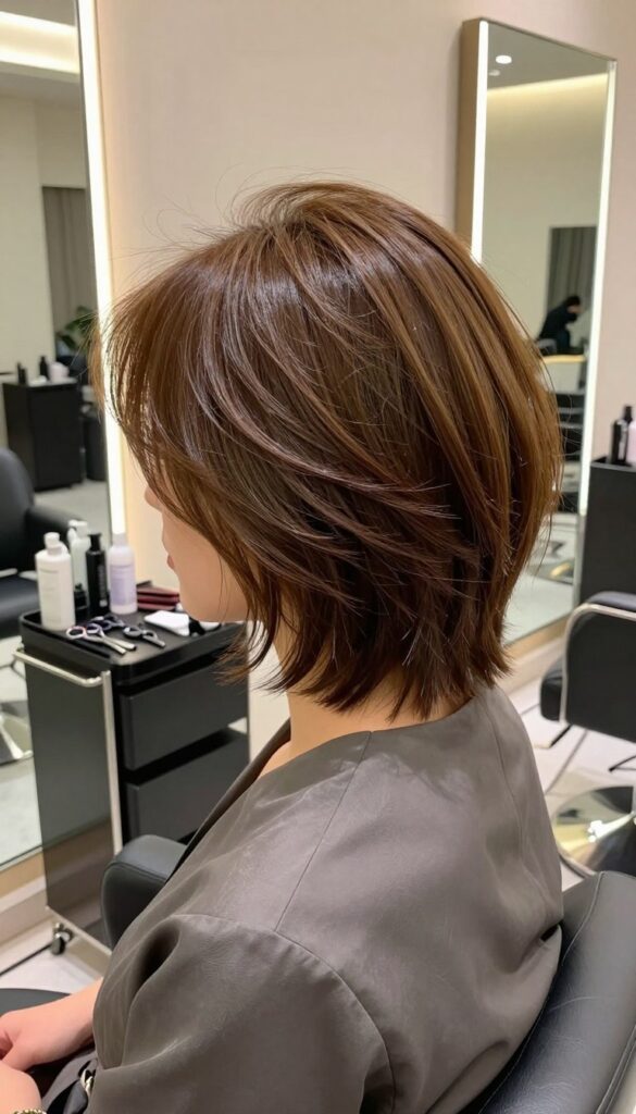 layered short cuts for thick hair