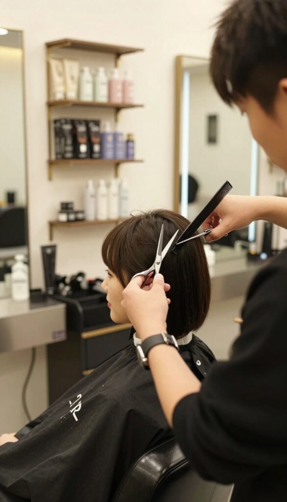 maintaining short hairstyle for oval face