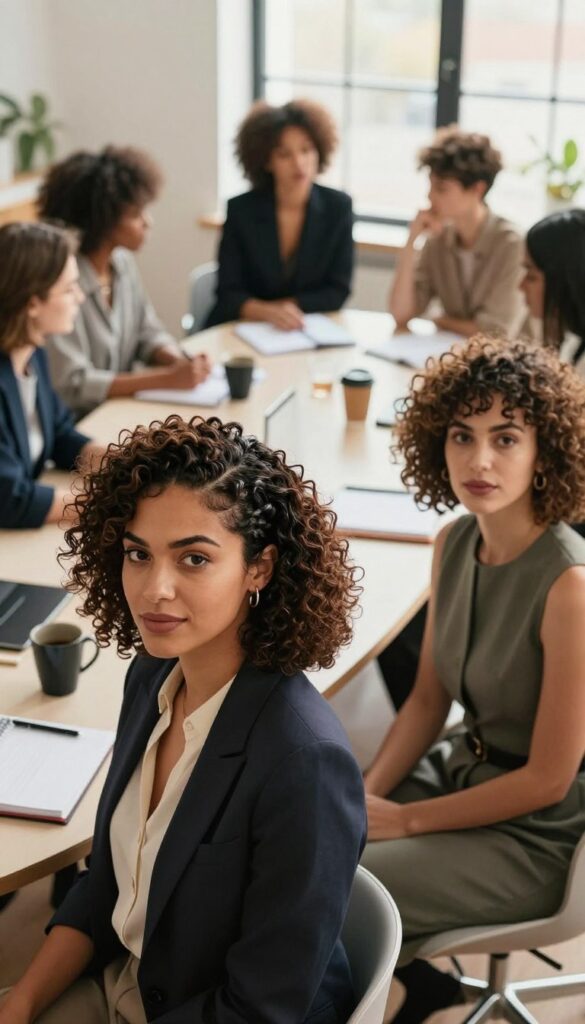 medium length natural hairstyles