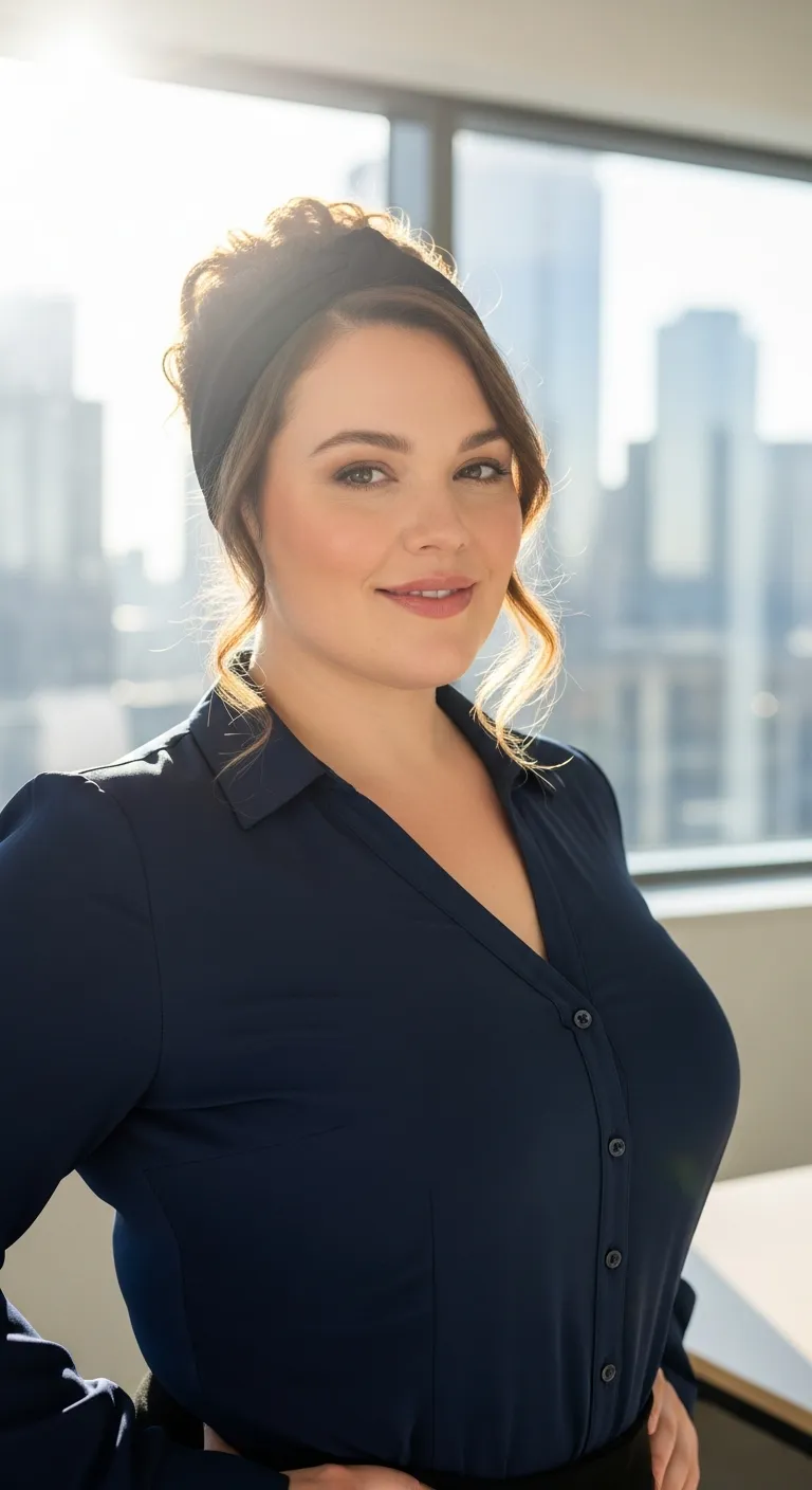 19. The Headband Updo: Quick and Stylish