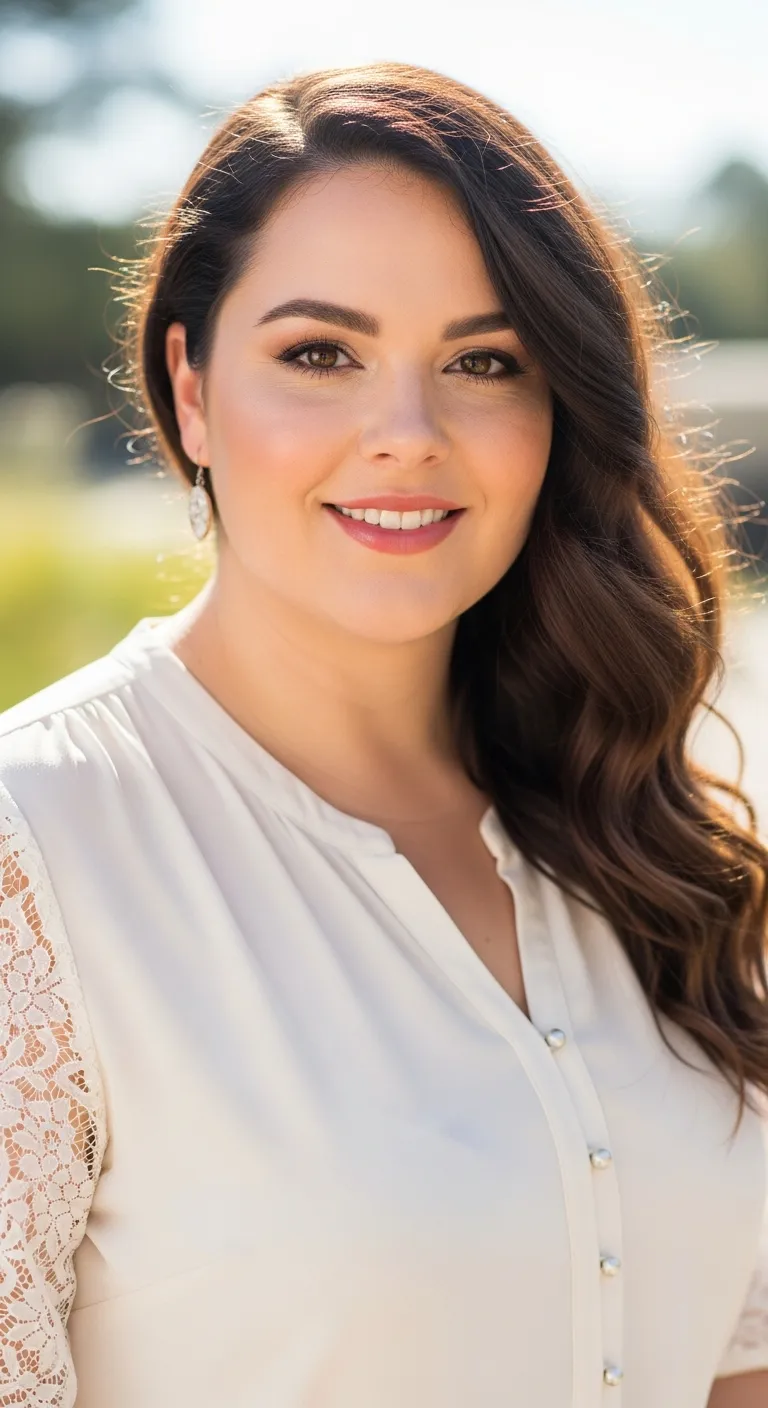 3. The Side-Swept Waves: Soft and Romantic