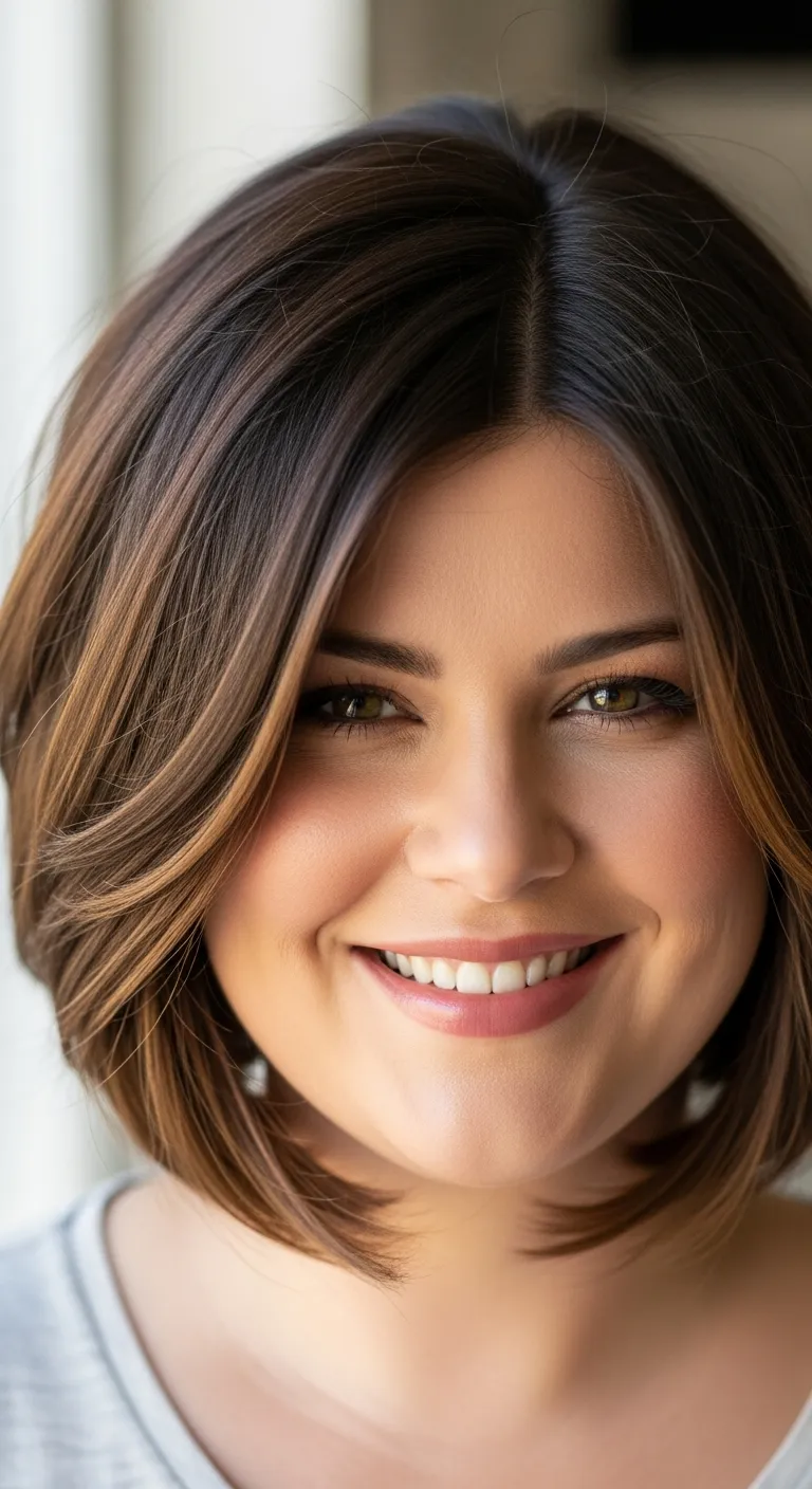 Chin-Length Bob with Angled Layers
