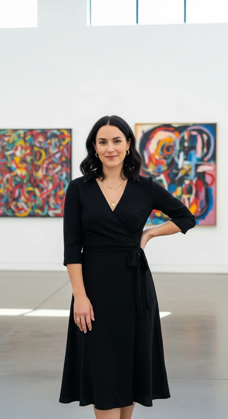 Monochrome Magic: The Sophisticated Wrap Dress