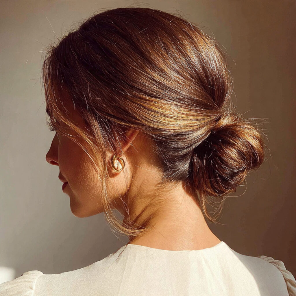 24 Easy Summer Hairstyles You Can Do in Minutes Save These for Busy Days 11 A Low Bun With a Wrap
