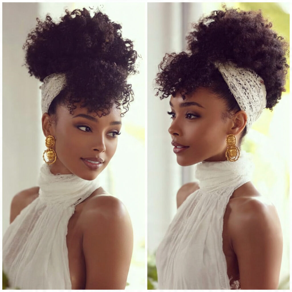 22 Gorgeous Spring Hairstyles for Black Women That Look Stylish, Fresh & Effortless Save These Now 15 A High Puff With Decorative Accessories