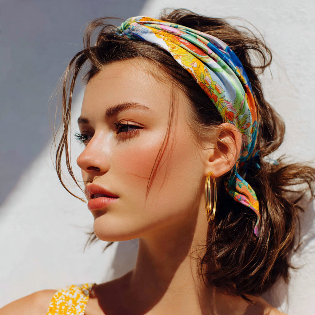 24 Easy Summer Hairstyles You Can Do in Minutes Save These for Busy Days 15 A Silk Scarf Style — Three Ways