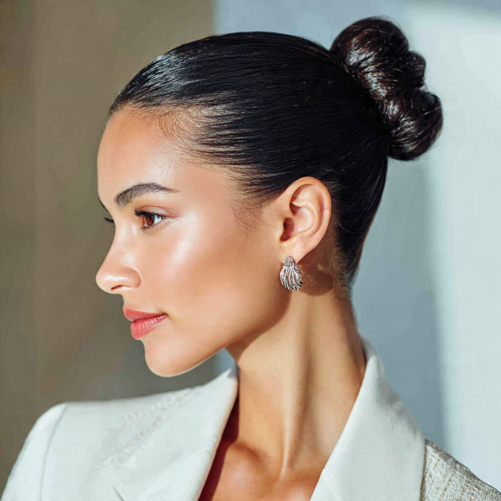 27 Cute Summer Hairstyles That Look Adorable and Effortless Try These Now 15 A Sleek Slicked-Back Bun