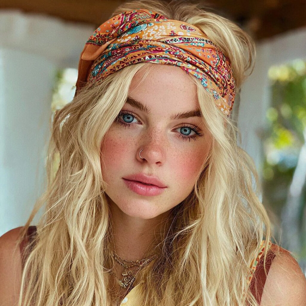 27 Cute Summer Hairstyles That Look Adorable and Effortless Try These Now 18 A Bandana Tied as a Headband