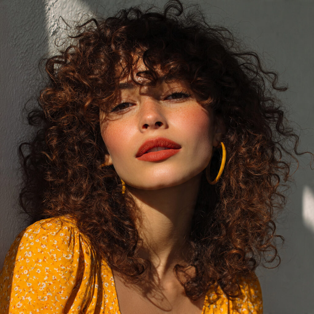 29 Medium Hair Summer Hairstyles That Look Stylish and Lightweight Try This Look Today 18 Natural Curls Worn Full at Medium Length