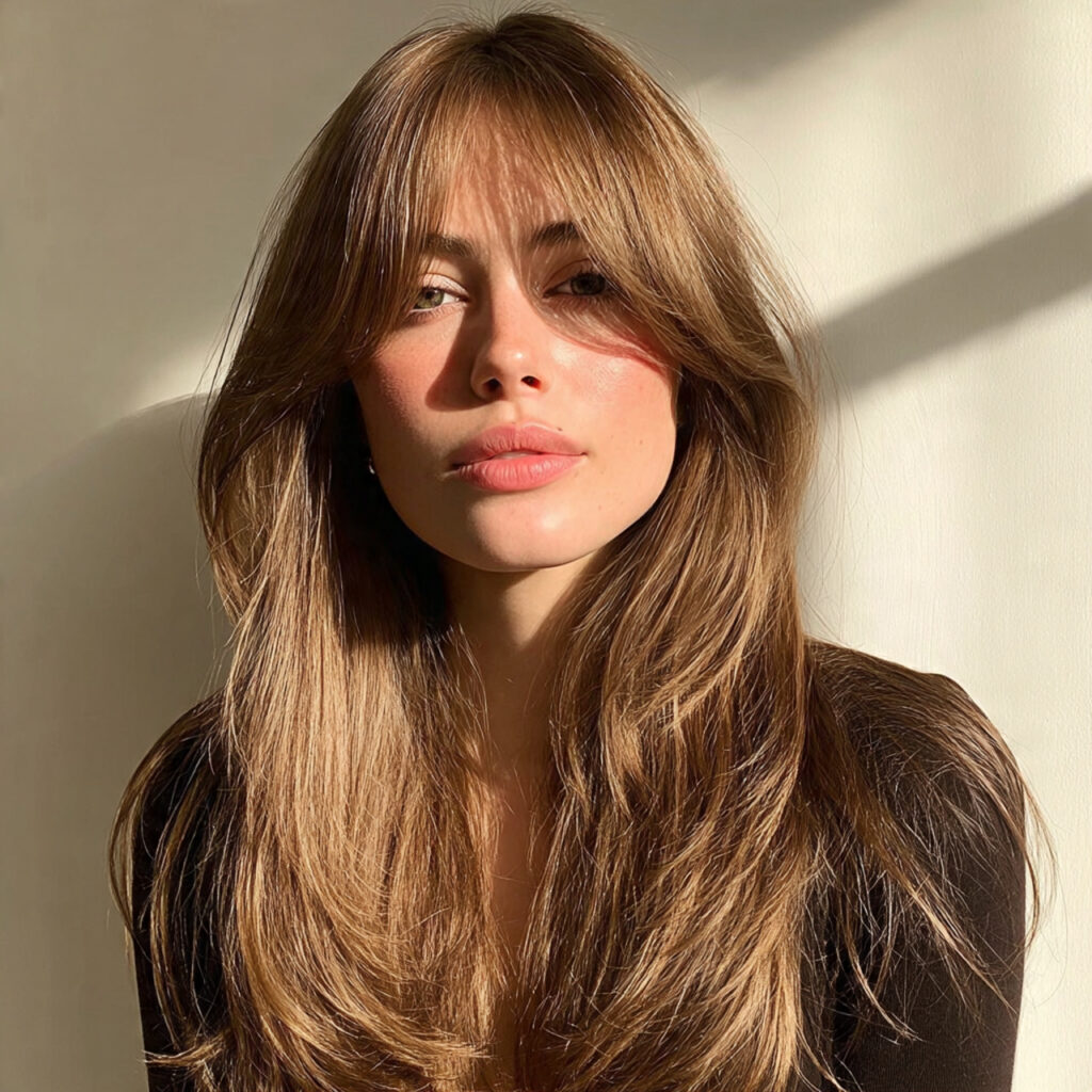 29 Spring Haircuts That Feel Light, Modern & Perfect for the Season Try One Before Your Next Salon Visit 18 The Curtain Bang Addition to Any Length