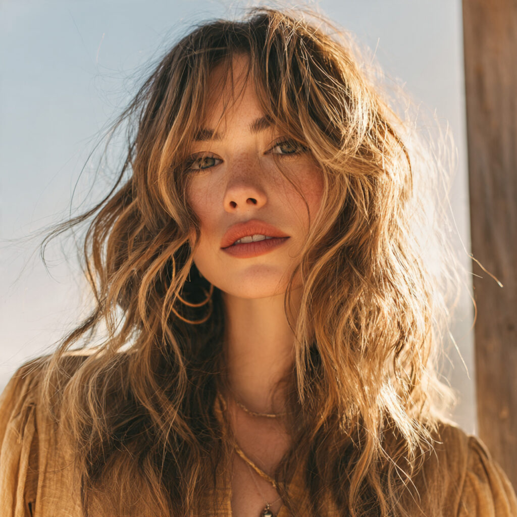 Beachy Highlights With Face-Framing Focus