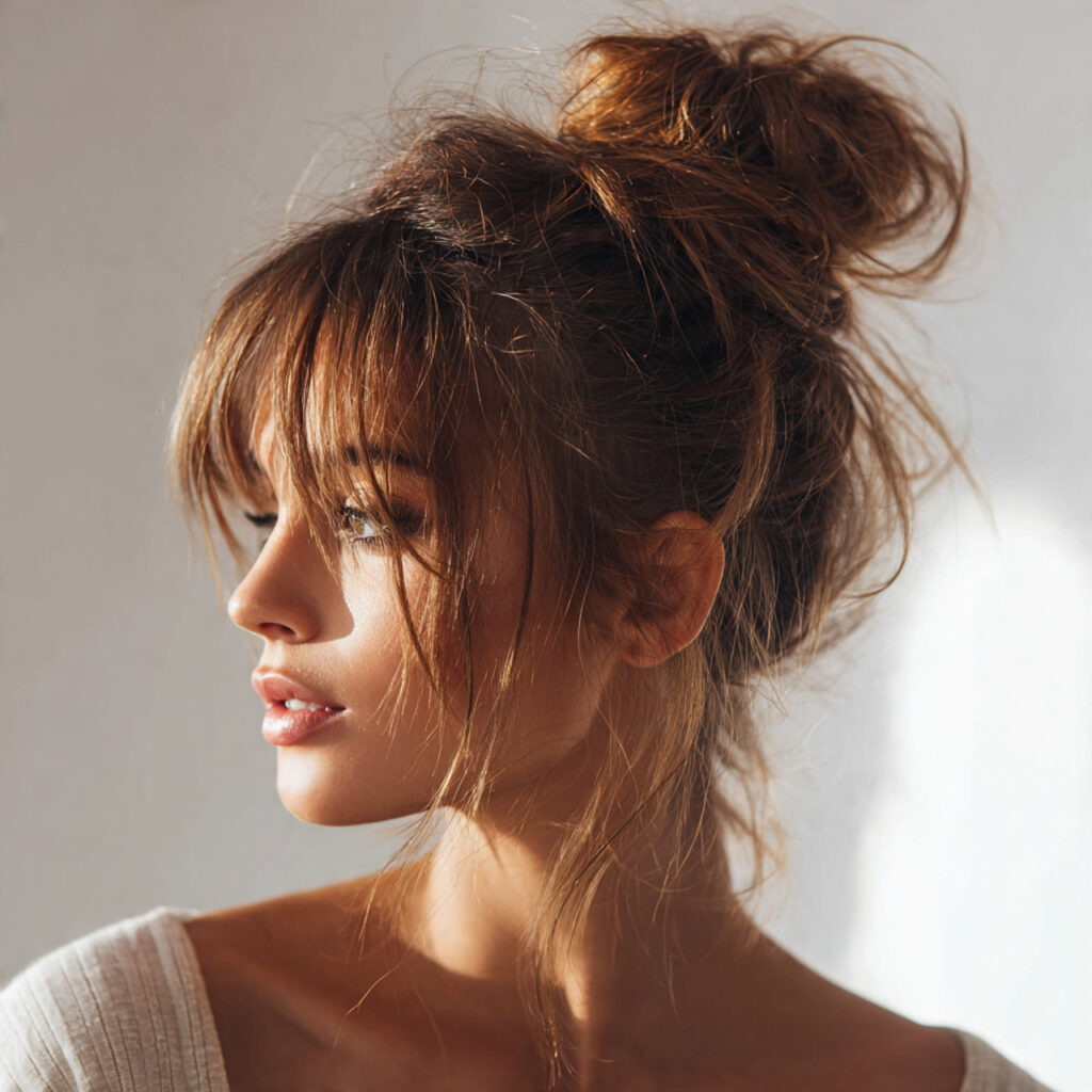 28 Hot Summer Hairstyles That Keep You Cool and Looking Gorgeous Try These Now 3 The Messy High Bun
