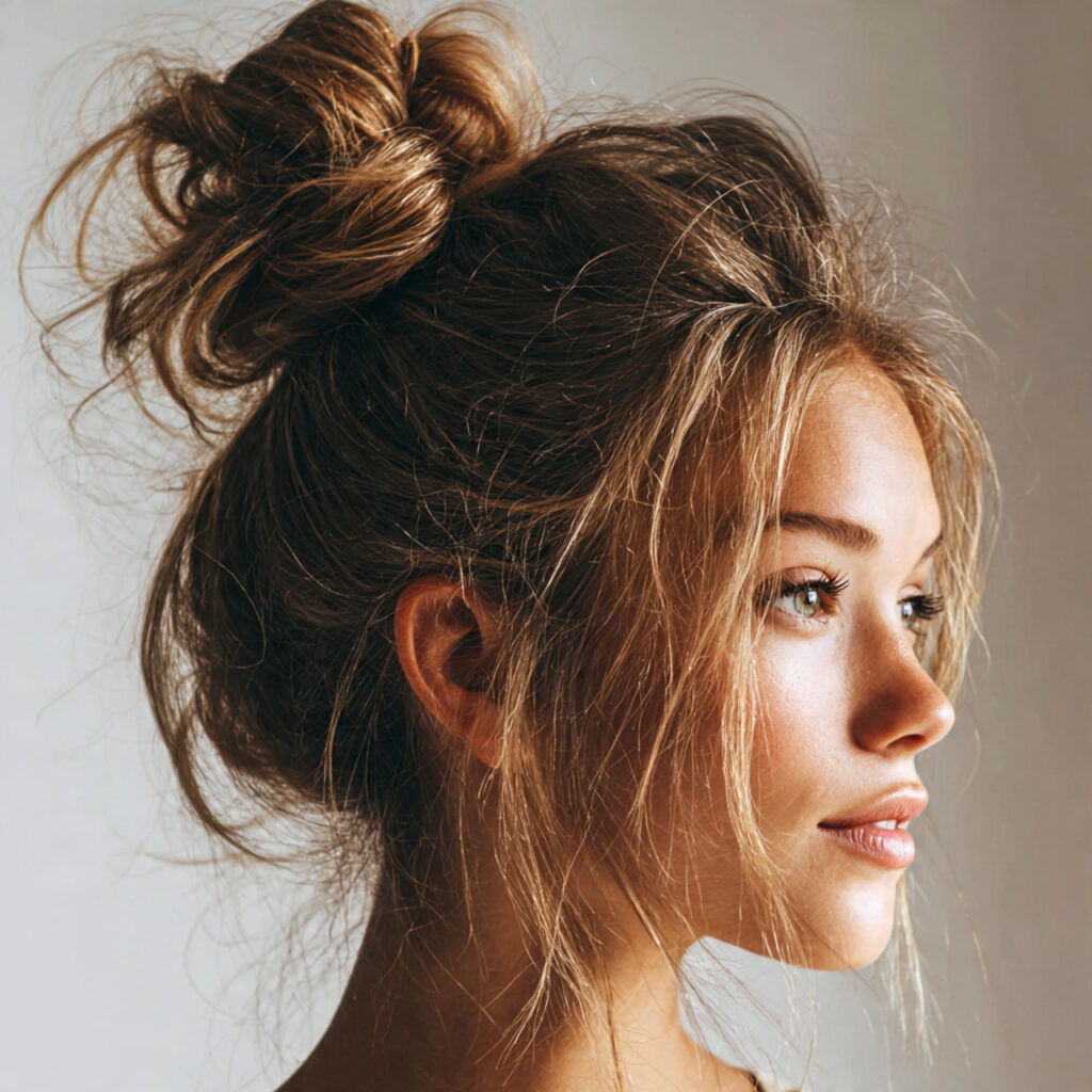 27 Cute Summer Hairstyles That Look Adorable and Effortless Try These Now 3 The Messy High Bun