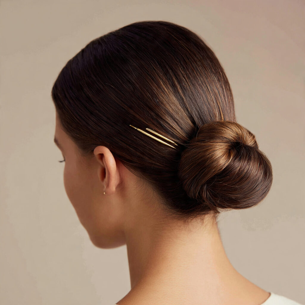Minimalist Hair Pins in Gold and Brass