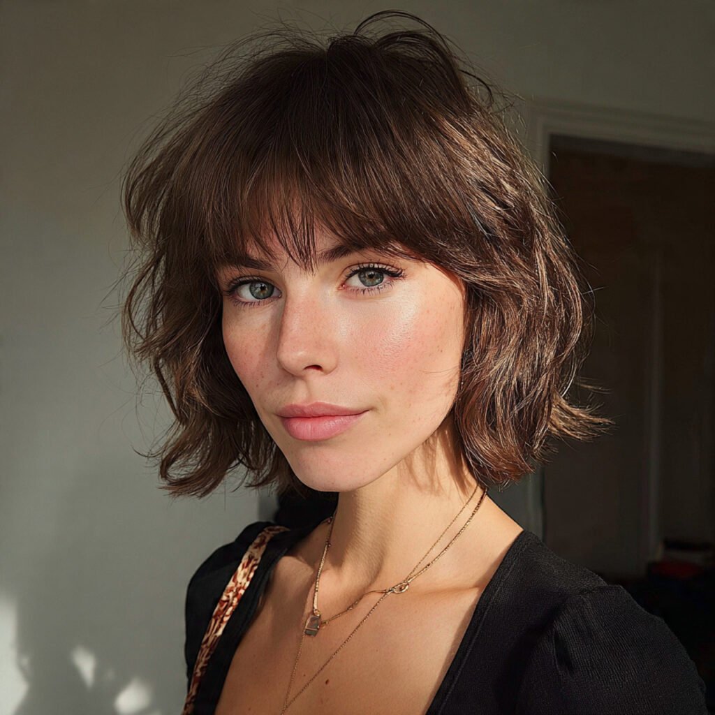 29 Spring Haircuts That Feel Light, Modern & Perfect for the Season Try One Before Your Next Salon Visit 6 A Short Shag With Curtain Bangs
