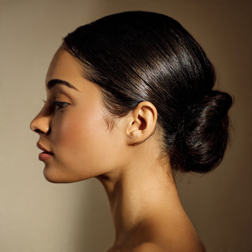 28 Hot Summer Hairstyles That Keep You Cool and Looking Gorgeous Try These Now 6 A Sleek Low Bun With Defined Edges